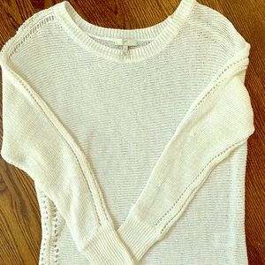 White linen sweater